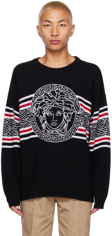 versace vertical striped sweater|versace sweater hoodie.